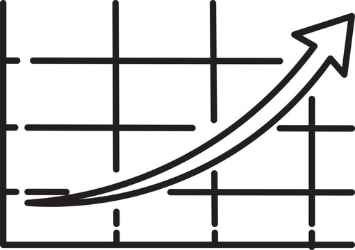 Exponential growth curve graph arrow illustration Vector