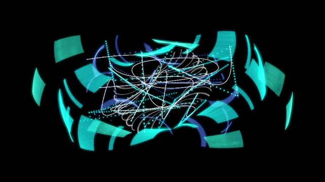Abstract Neural Media Matrix Seamless Loop with solid theme