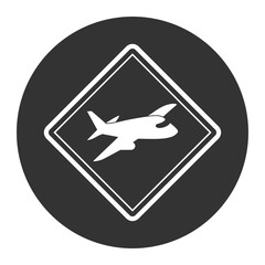 Fototapeta premium Airplane icon isolated on transparent background