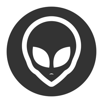 Alien icon isolated on transparent background