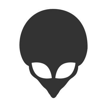 Alien icon isolated on transparent background