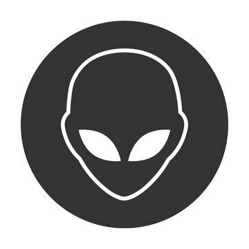 Alien icon isolated on transparent background