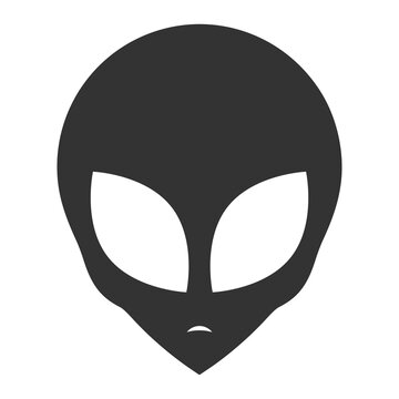 Alien icon isolated on transparent background