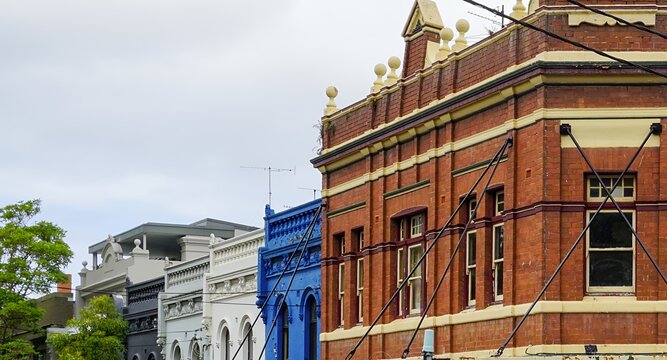 Surry Hills Sydney brick terrace houses urban streetscape