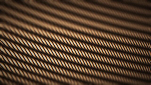 Grainy macro moire pattern with warm sepia tones and soft focus. Abstract textured loop aesthetic with analog film look and subtle noise.