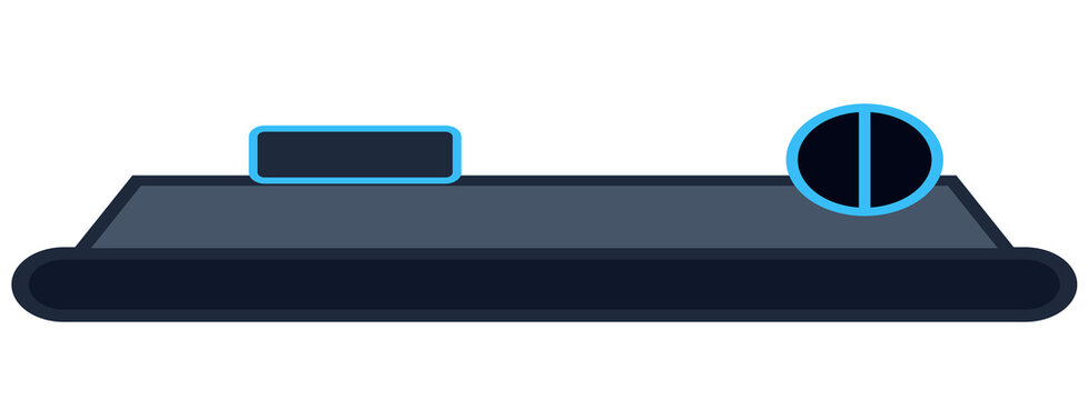 Tactical military futuristic hovercraft vehicle flat design