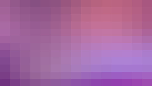 Pixelated abstract purple and pink gradient background with digital mosaic grid texture for retro computer themes, modern web design, and creative pixel art graphic projects