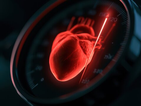 Close-up of red blood cell with long thin spike under microscope