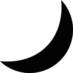 Black Crescent Moon Silhouette Icon Transparent PNG © Trumpt Appachchi