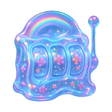PNG Magical cosmic slot machine illustration.