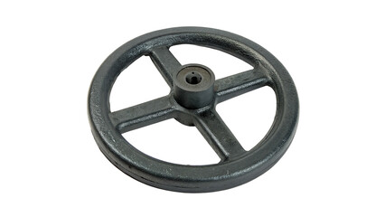 Naklejka premium Metal empty film reel bobbin movie media equipment tool isolated on white background
