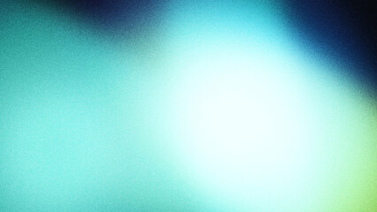 Fototapeta premium Abstract Sapphire Blue, Lime Green & Ice Cyan glowing aura ring gradient background texture, 3 colors, soft grainy with minimalist curated palette glow.