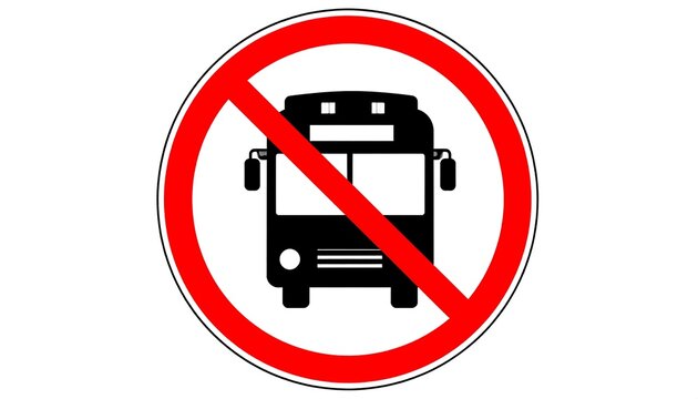 Prohibition sign no parking symbol icon.