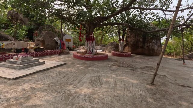 Sacred Temple Grounds and Massive Rock Boulders at Mama Bhagne Pahar, Dubrajpur