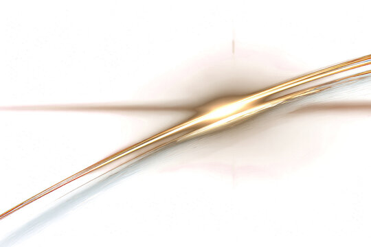 Elegant golden light curves sweeping across white background