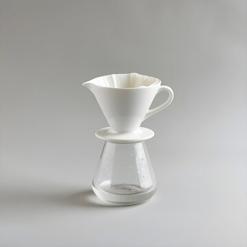 coffee dripper v60 on isolated background