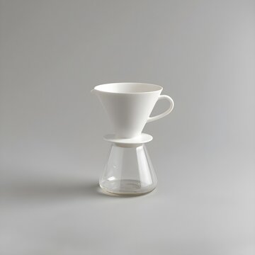 coffee dripper v60 on isolated background