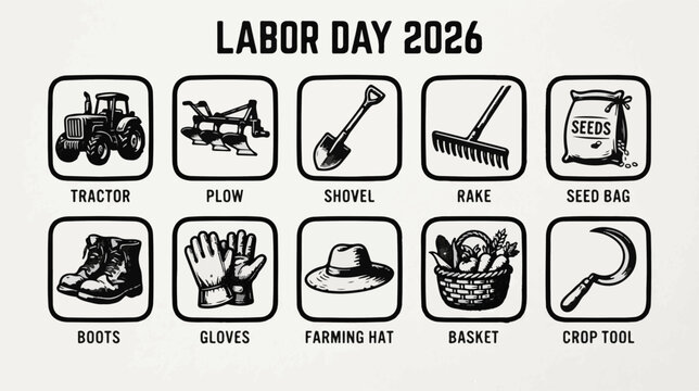 Farming equipment icon set vector icon set, professional editable SVG illustration collection for business, industry, workplace, technology and modern design projects with clean symbols, isolated elem
