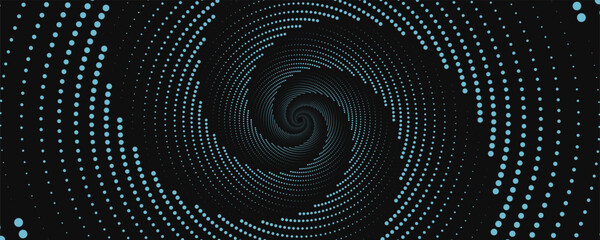 Fototapeta premium Half tone circle, Clean dot swirl pattern, Circle design elements, Spiral, Swirl shape made of circular pattern of dots
