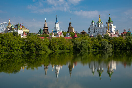 Panoramic view on the Izmailovsky Kremlin. Moscow, Russia