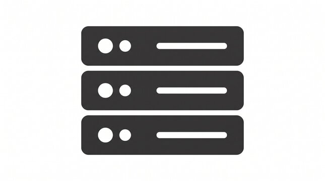 Simple server symbol for digital data storage