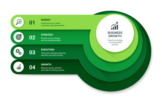 Business Infographic Steps Timeline Diagram Template Background Vector Illustration