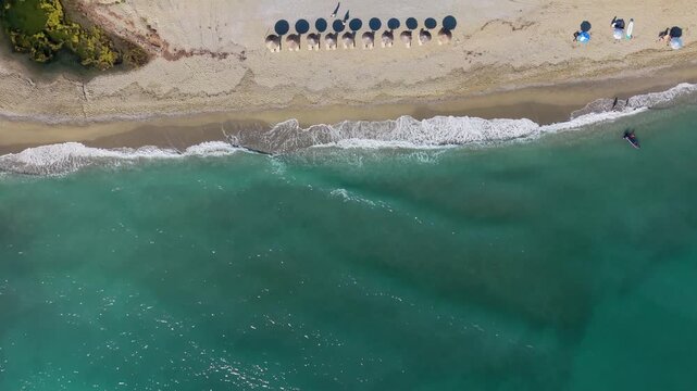 Panteleimon beach, drone shot, Greece