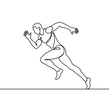 vector illustration of Athlete running in dynamic pose