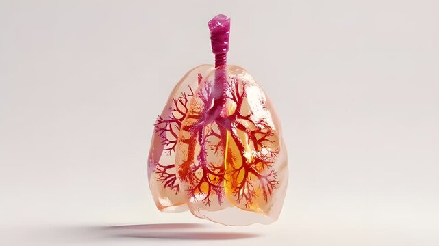 Lungs 3d Medical Anatomy Model Showing Bronchial Tree and Airway