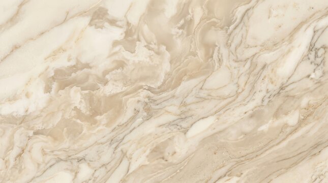 Beige marble stone texture with swirling cream and brown veins, natural surface