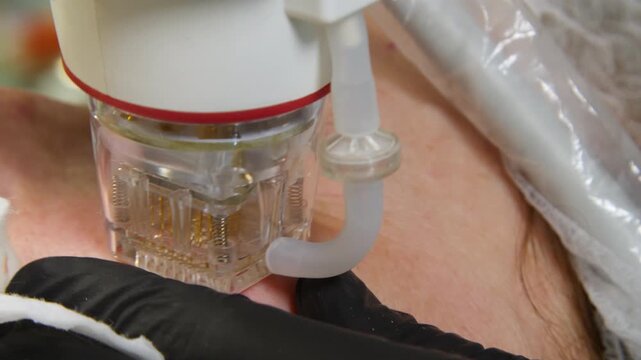 A multifunctional device for microneedle RF lifting. Aesthetic procedures for non-surgical lifting, smoothing fine lines, minimizing pores, regulating sebum production, and evening out skin texture.