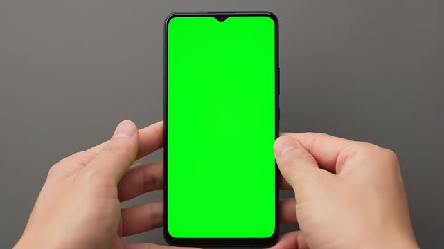 Smartphone reverse transition with green screen display