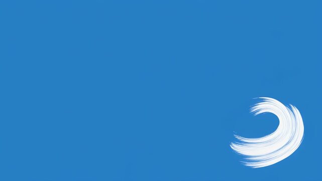 White Brush Strokes Animated Across Blue Background with Copy Space for Branding