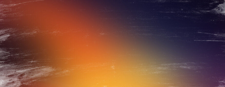 Abstract chalkboard background featuring dramatic warm orange and dark blue gradient blend perfect for school banners educational designs and creative presentation slide backdrops.