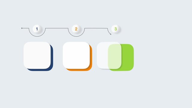 animated video of business plan infographic 4, 5 and 6 steps template, rectangle shape for strategic planning, business presentations and reports