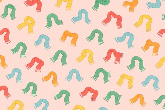 Colorful scarves pattern wallpaper.