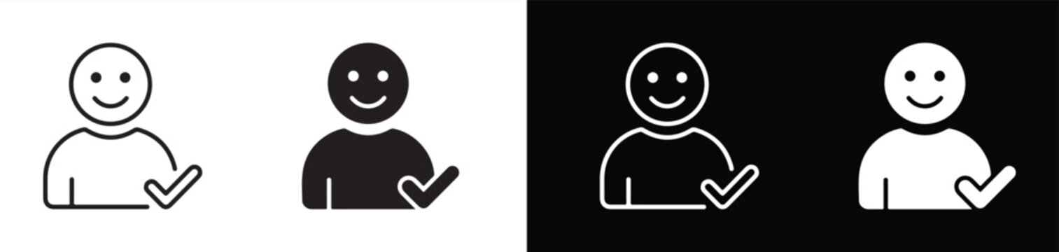 people giving approval or thumbs up on contrasting backgrounds for user interface design