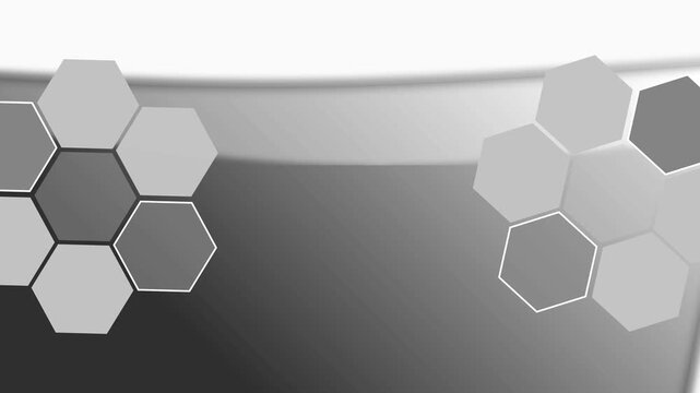 Abstract background with glowing hexagon shapes and copy space for modern technology design animation