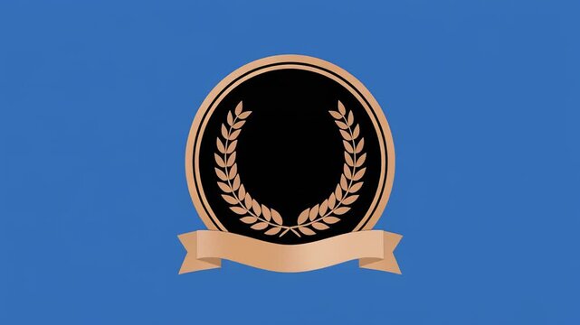Award Medals Appearing on Blue Background with Green Screen Section for Animation