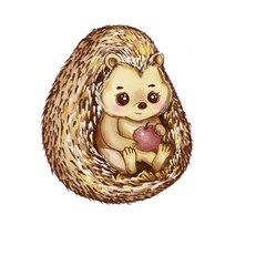 Cute_Hedgehog_With_Apple © Tungpuy o.k.