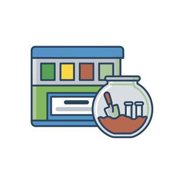 Soil test kit icon illustration. SVG Editable. Vector Illustrations.