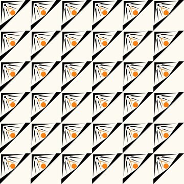 Abstract Geometric Art Deco Style Pattern Background