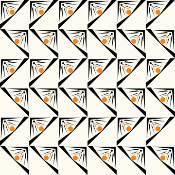 Abstract Geometric Art Deco Style Pattern Background