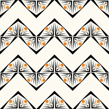 Abstract Geometric Art Deco Style Pattern Background