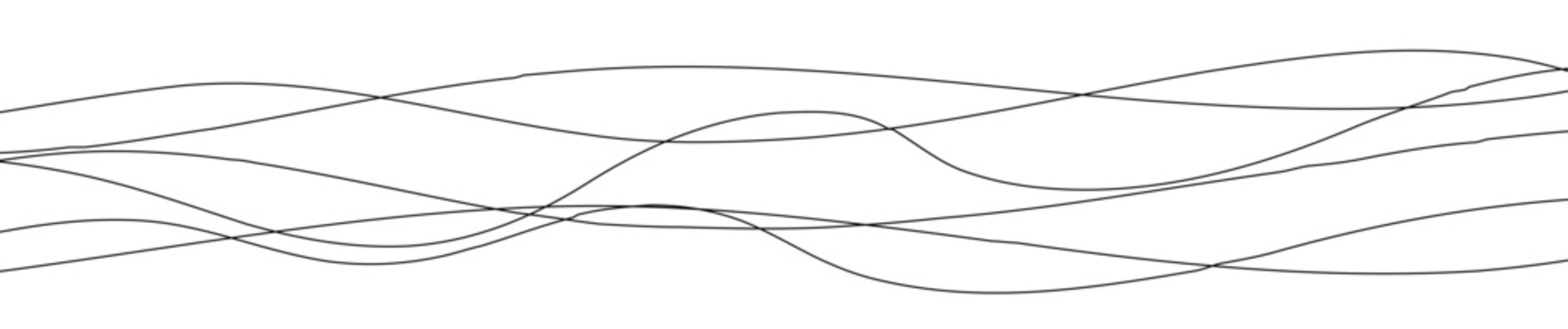 Thin curved wavy lines