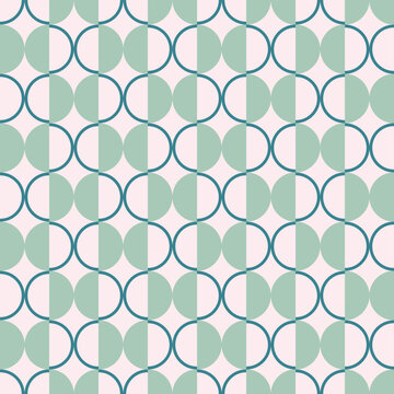 Geometric Circle and Semi Circle Pattern Background Paper