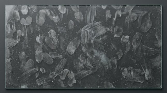 Fingerprint residue on glass background texture