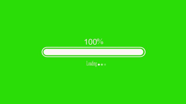 Minimal loading bar showing percent progress simple digital interface design with copy space animation