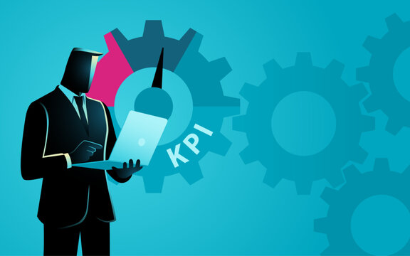 Business Process and KPI Performance Concept with Gears
