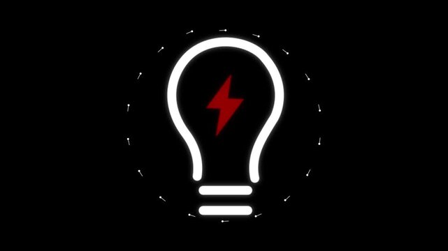 A bright light bulb graphic houses a glowing central globe. Worldwide ideas radiate from this light bulb design. Crisp outlines shape the light bulb symbol
